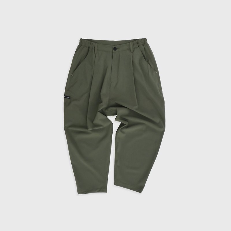 DYCTEAM - Functional Loose cropped pants (green) - 男士长裤 - 其他材质 黑色