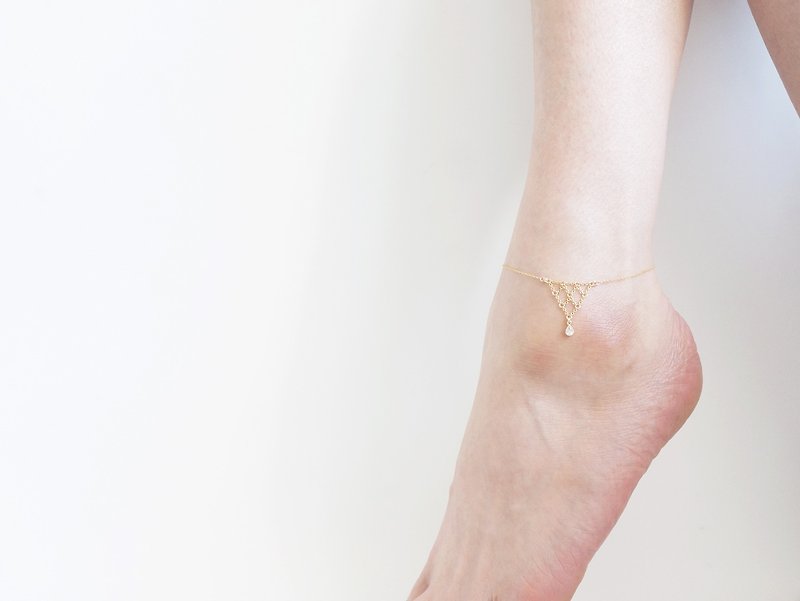 14KGF】Anklet,14KGF Chain Triangle - 其他 - 其他金属 金色