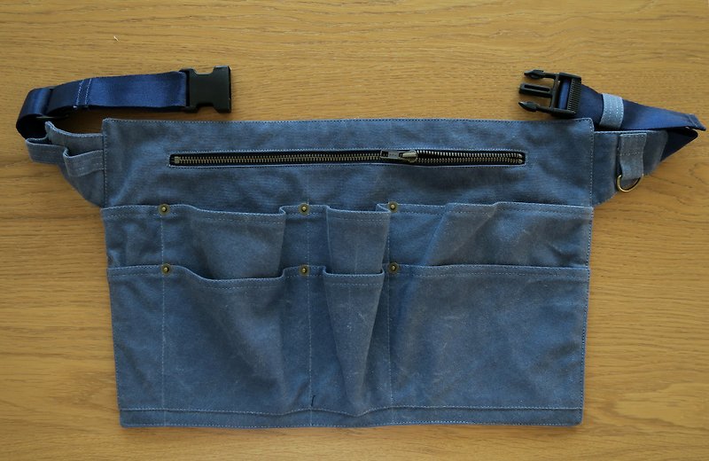 腰间工具袋 | 帆布 | 灰蓝 - 化妆包/杂物包 - 棉．麻 