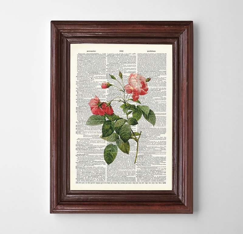 floral print (4) 可定制化 挂画 海报 - 墙贴/壁贴 - 纸 