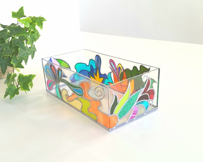 グラスアート アクリル製キッチンペーパーケース　琉球アイランド - 纸巾盒 - 压克力 多色