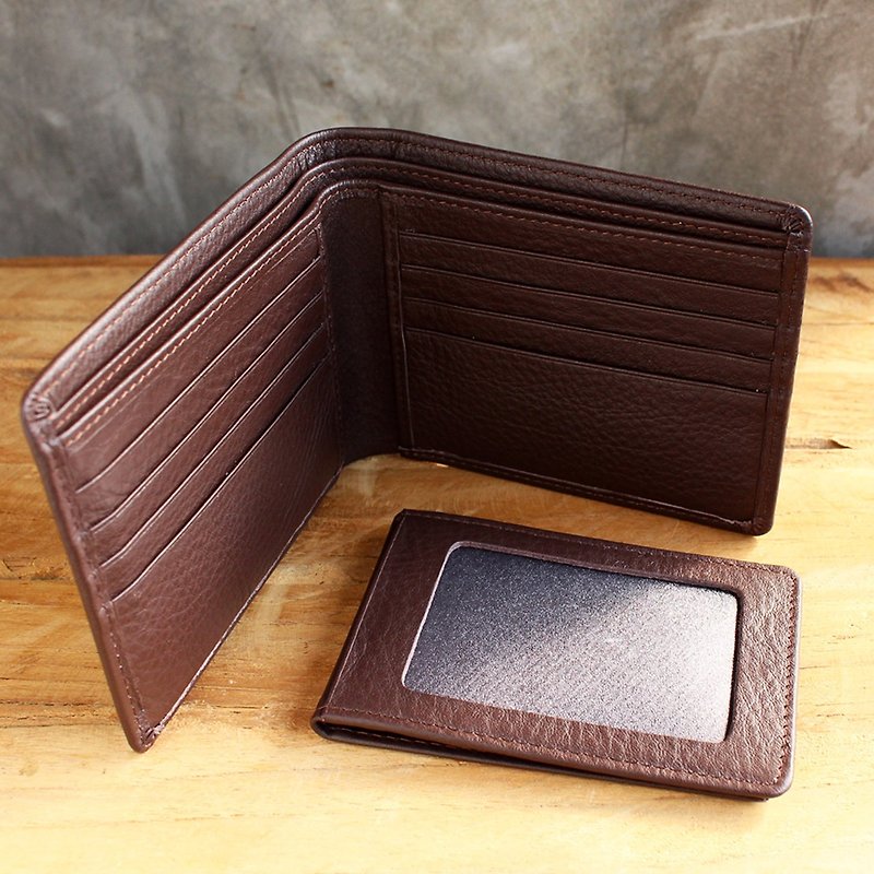Leather Wallet - Bifold Plus - Brown (Genuine Cow Leather) / Small Wallet - 皮夹/钱包 - 真皮 咖啡色