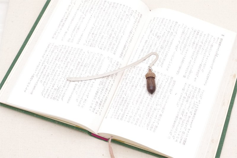 【no.040】木彫どんぐりブックマーカー（B-4ウォルナット ×ウォルナット） - 书签 - 木头 咖啡色