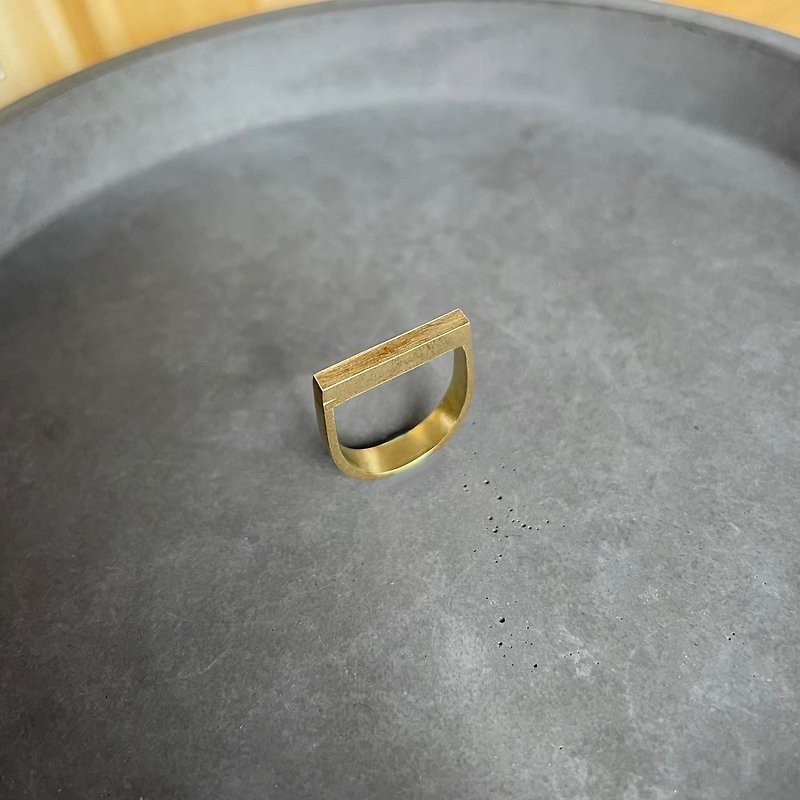 【Variety】D型黄铜造型戒指 -2 - 戒指 - 铜/黄铜 