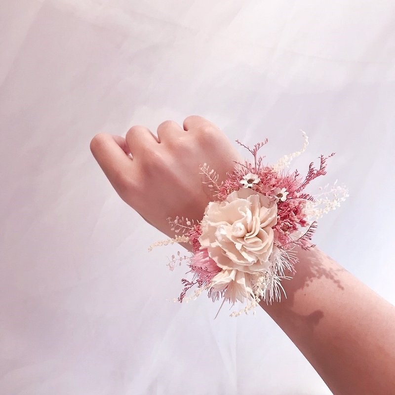 Flora Flower婚礼扩香花手腕花-粉色系 - 胸花/手腕花 - 植物．花 粉红色