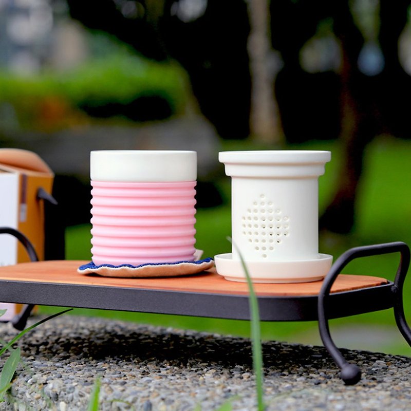 随行杯旅行组(150ml) - 茶具/茶杯 - 陶 粉红色