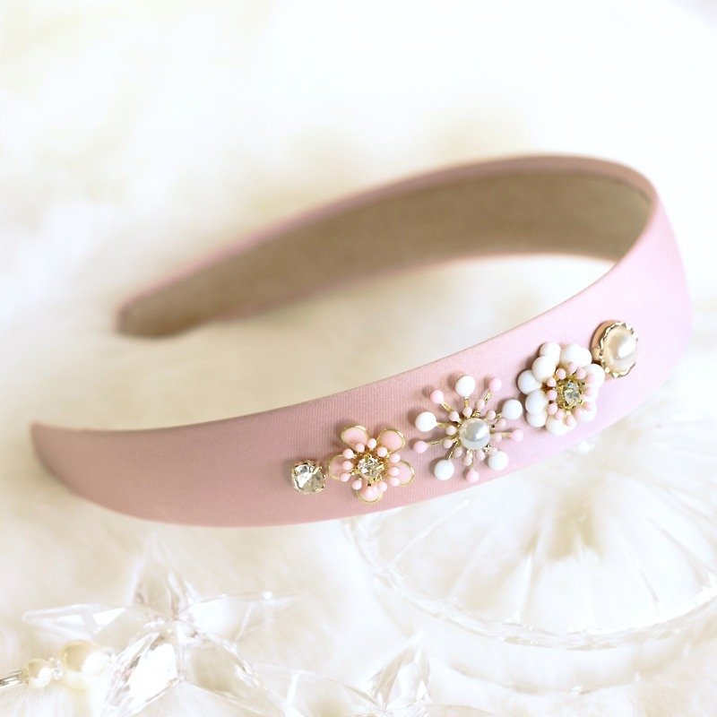 优美搪瓷花饰头箍 - 发饰 - 其他材质 粉红色