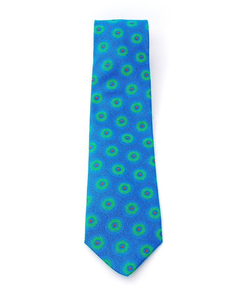 KIWI FRUIT TIE - 领带/领带夹 - 棉．麻 蓝色