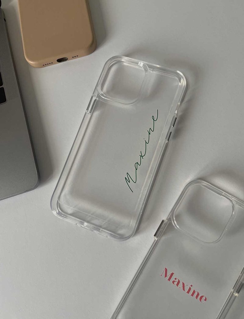 iPhone CASE | 定制化 | 英文单字高透透明防摔保护壳 - 手机壳/手机套 - 其他材质 