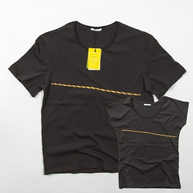 TRAFFICシリーズ トラロープデザインTシャツ Tcollector - 女装上衣 - 棉．麻 黑色