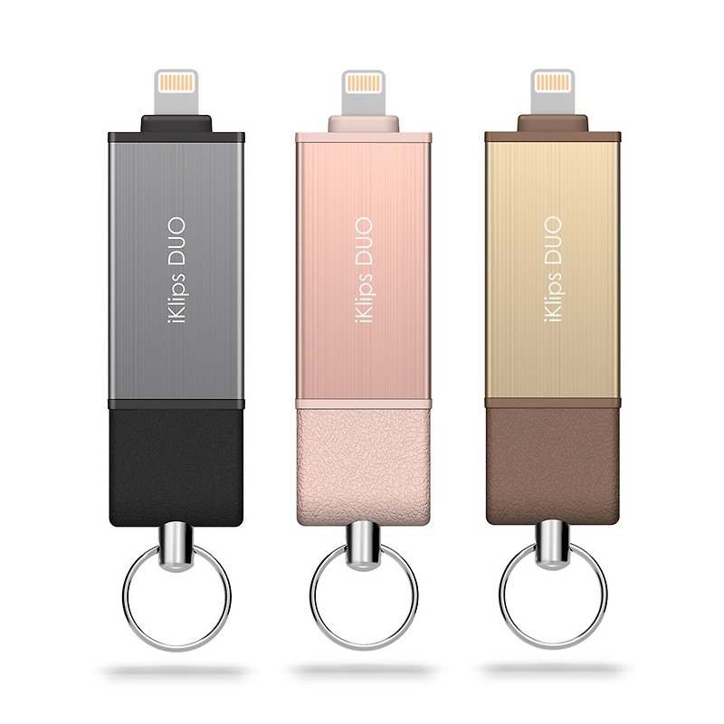 iKlips DUO 64GB 苹果iOS USB3.1双向随身碟 (无皮革吊饰版) - U盘 - 其他金属 粉红色