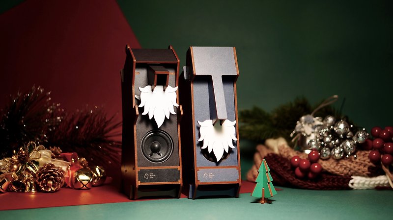 圣诞老公公组合 (双声道) | 桌面的圣诞 - 限定系列 - 扩音器/喇叭 - 木头 黑色