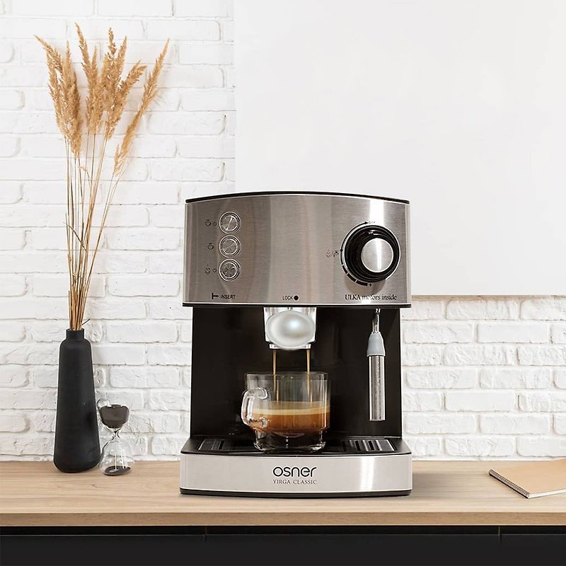 【Osner韩国欧绅】YIRGA 半自动义式咖啡机(适用Nespresso胶囊) - 咖啡壶/周边 - 其他材质 银色