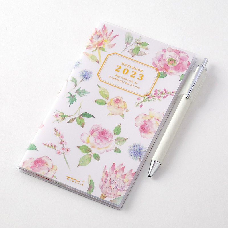 MIDORI Pocket Diary 2023 手帐长形 月间 乡村花漾 - 笔记本/手帐 - 纸 多色