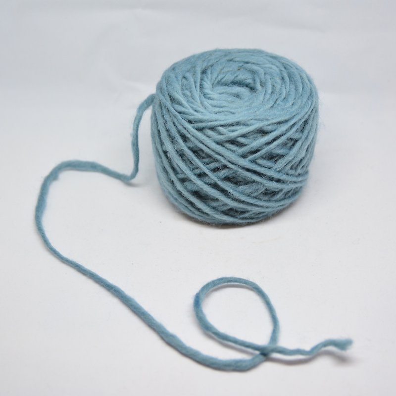 手捻粗羊毛线-湖水蓝-公平贸易 - 编织/刺绣/羊毛毡/裁缝 - 羊毛 蓝色