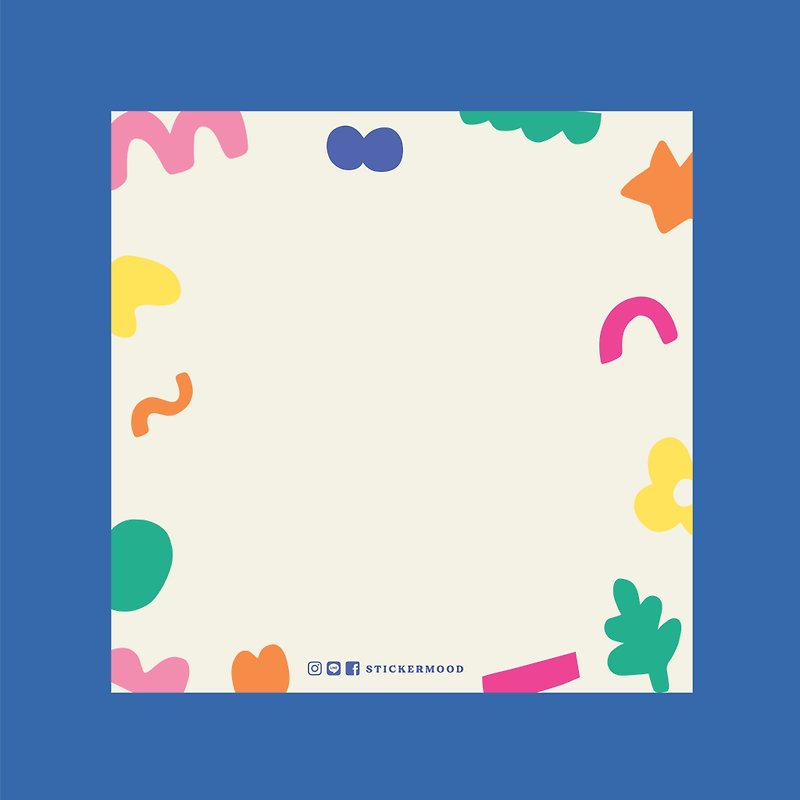 Colourful shape memopad - 便条纸/标签贴 - 纸 多色
