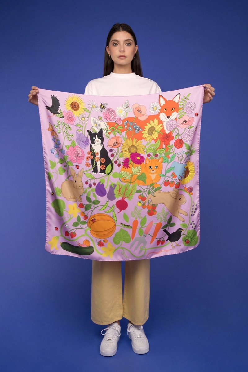 春日花园丝巾 | Karen Mabon - 丝巾 - 丝．绢 紫色