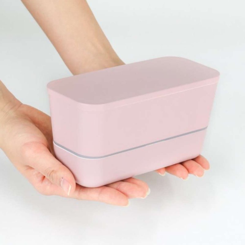 日本TAKENAKA 日本制SUKITTO系列可微波分隔双层保鲜盒600ml-粉色 - 便当盒/饭盒 - 其他材质 粉红色