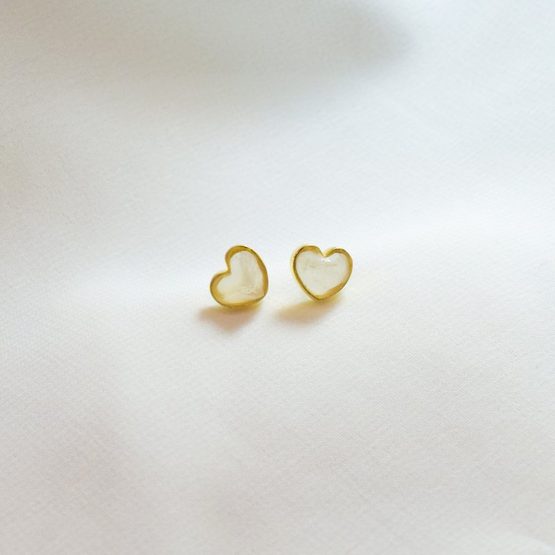 Heartbeat Pendant - 耳环/耳夹 - 其他材质 金色