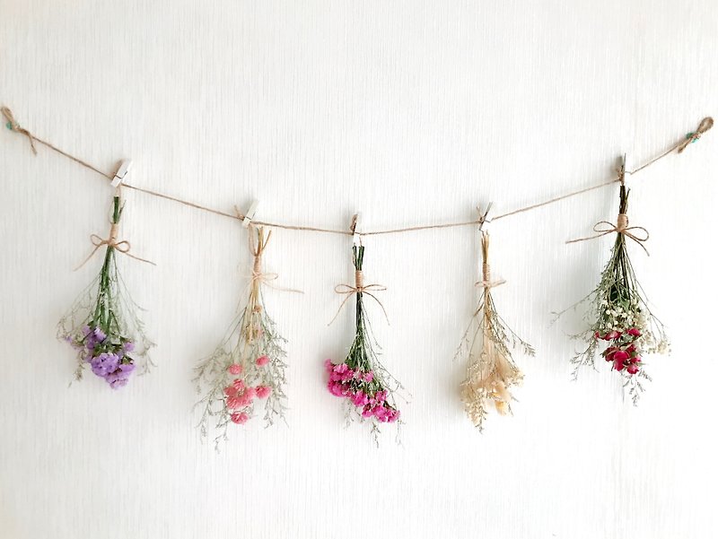 Masako 干燥花束  日系花串  居家布置 5小束一组 - 干燥花/捧花 - 植物．花 