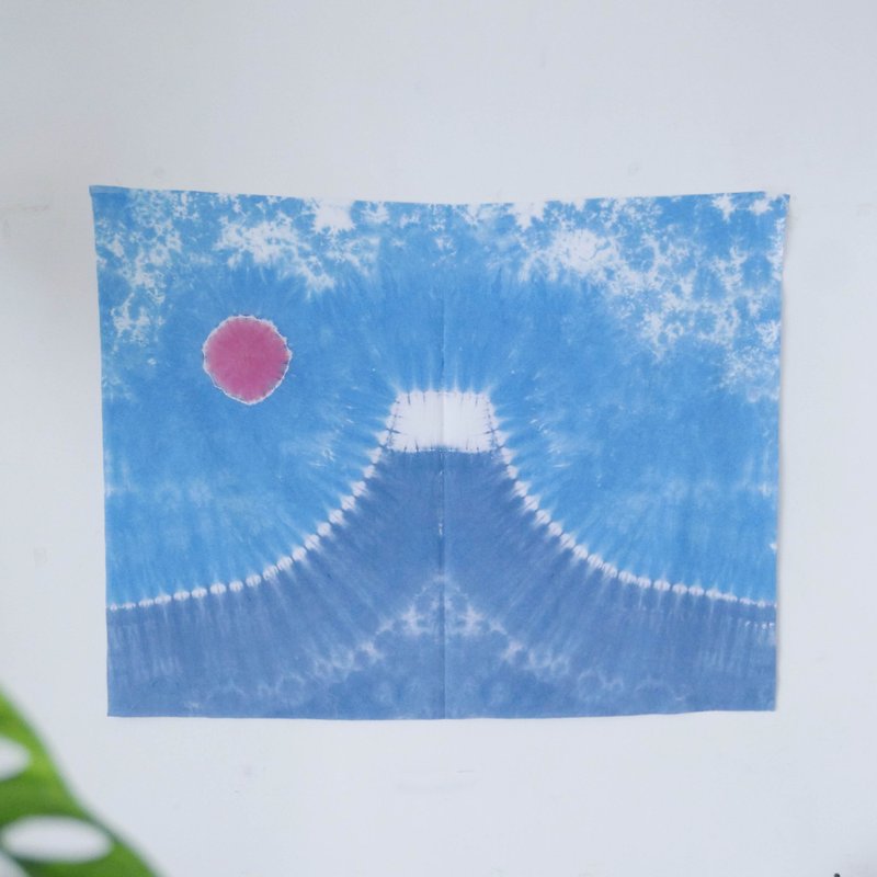 富士山 风景挂布/定制化尺寸/职人手工渲染 - 海报/装饰画/版画 - 棉．麻 蓝色