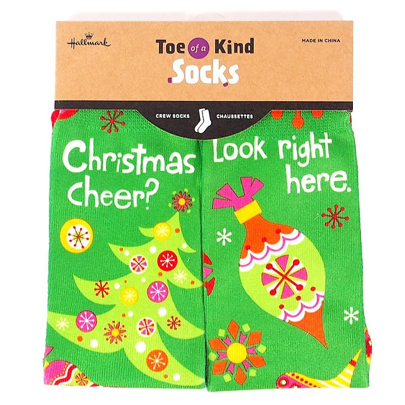 其他材质 袜子 绿色 - 圣诞袜-欢乐圣诞节【Hallmark-礼品 圣诞节系列】