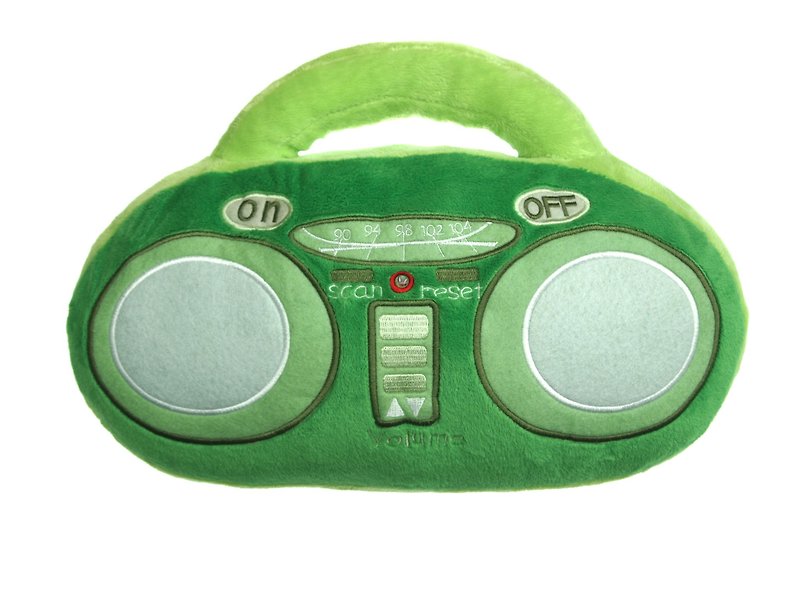 大毛绒收音机 - 蓝色 - 扩音器/喇叭 - 其他人造纤维 绿色
