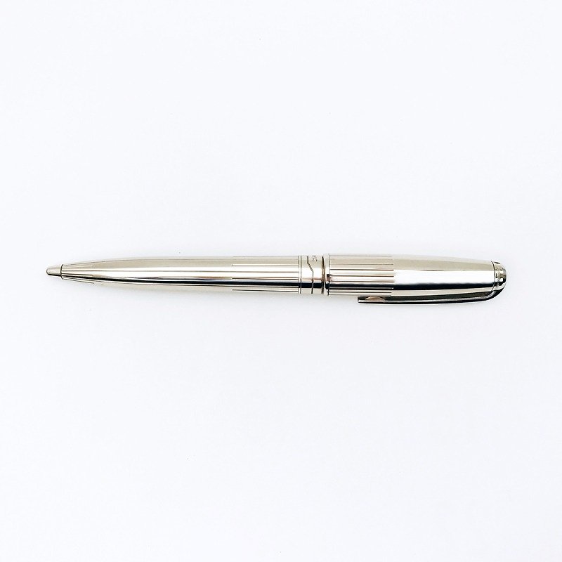 S.T. Dupont 经典钢珠笔 | 法国 稀有 收藏 手工  - 钢珠笔 - 其他金属 银色