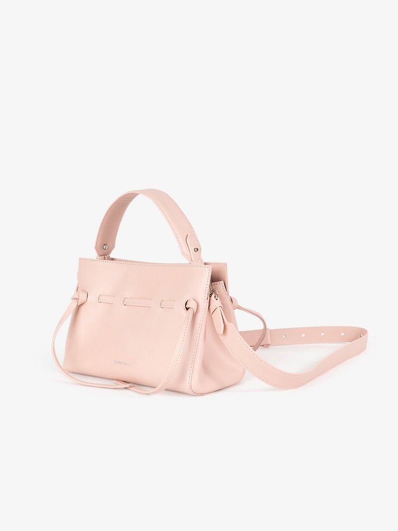Marroque mini Wendy leather crossbody bag in Pink Peach - 其他 - 真皮 粉红色