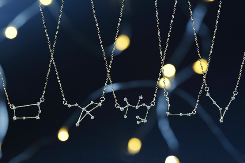 【14KGF】 Star Sign Necklace - 项链 - 玻璃 金色