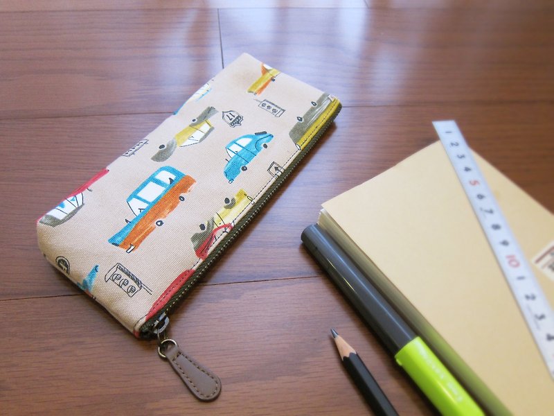 涂鸦汽车笔袋 - 铅笔盒/笔袋 - 其他材质 卡其色