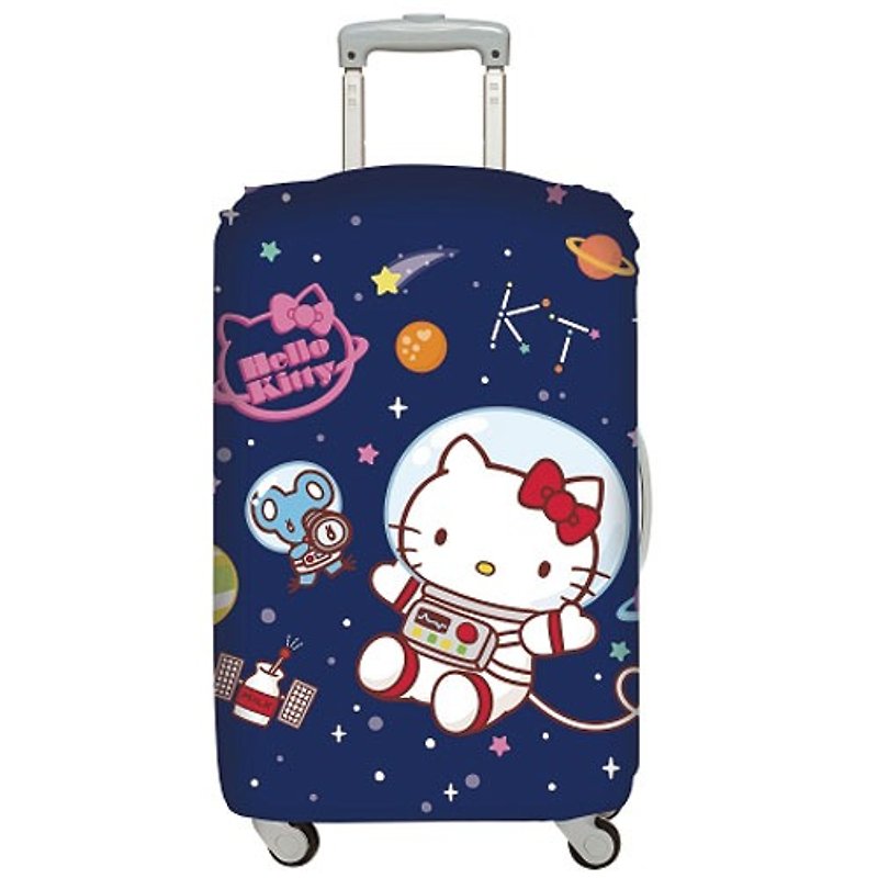 LOQI 行李箱外套│Hello Kitty 太空M号 - 行李箱/行李箱保护套 - 塑料 蓝色