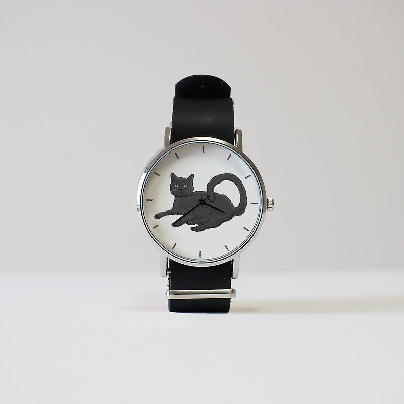 クロネコの腕時計 - 女表 - 其他金属 黑色