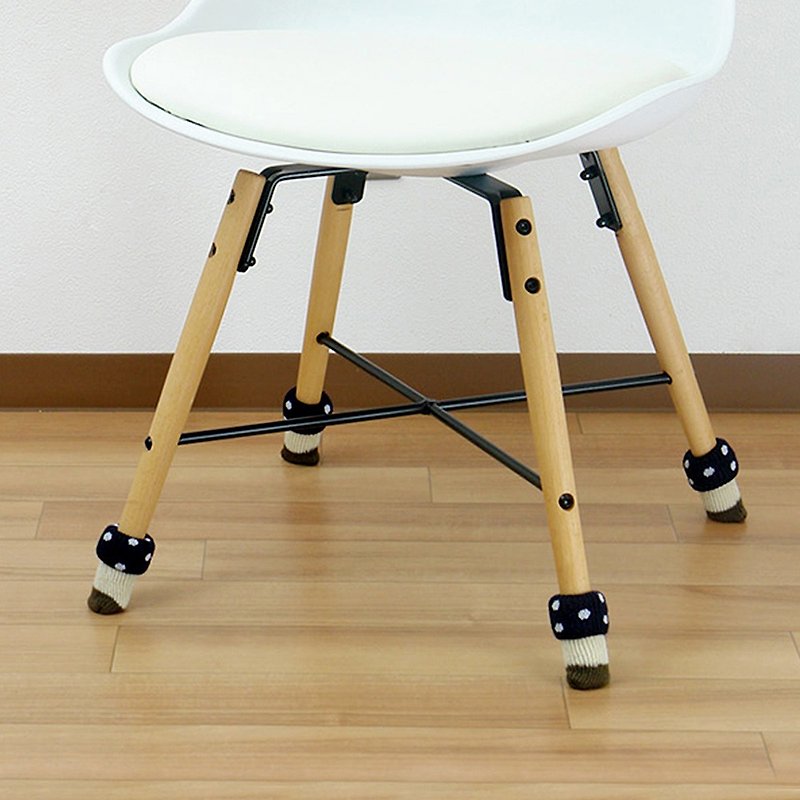 日本TOYO CASE 蘑菇造型针织风降噪防刮桌椅脚套-12入-4色可选 - 其他 - 聚酯纤维 蓝色