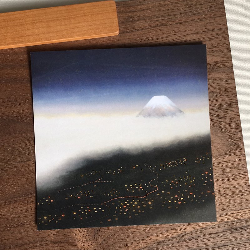 富士山上 明信片 - 卡片/明信片 - 纸 蓝色