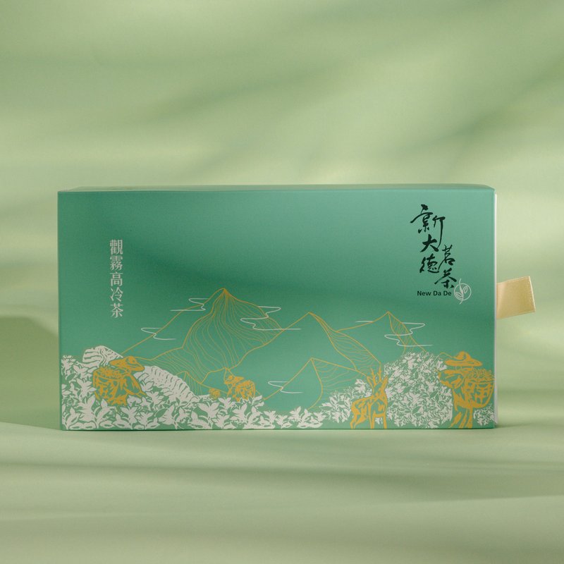 【 观雾高冷茶 】夏季  原叶乌龙立体茶包  25入抽屉盒 - 茶 - 纸 蓝色