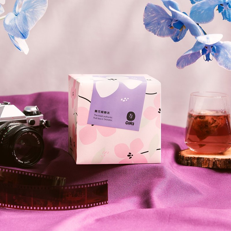 兰花蝶恋茶 - 茶 - 纸 紫色