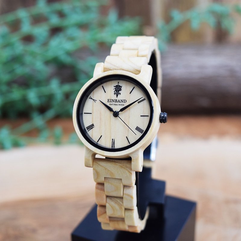 EINBAND Reise HINOKI 32mm Wooden Watch - 对表/情侣表 - 木头 咖啡色