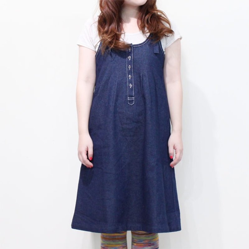 ☆ Palette ☆ 彡チラリボンデニムワンピース - 洋装/连衣裙 - 棉．麻 蓝色