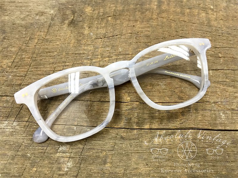 Absolute Vintage - 楼梯街(Ladder Street) 方型幼框板材眼镜 - White 白色 - 眼镜/眼镜框 - 塑料 
