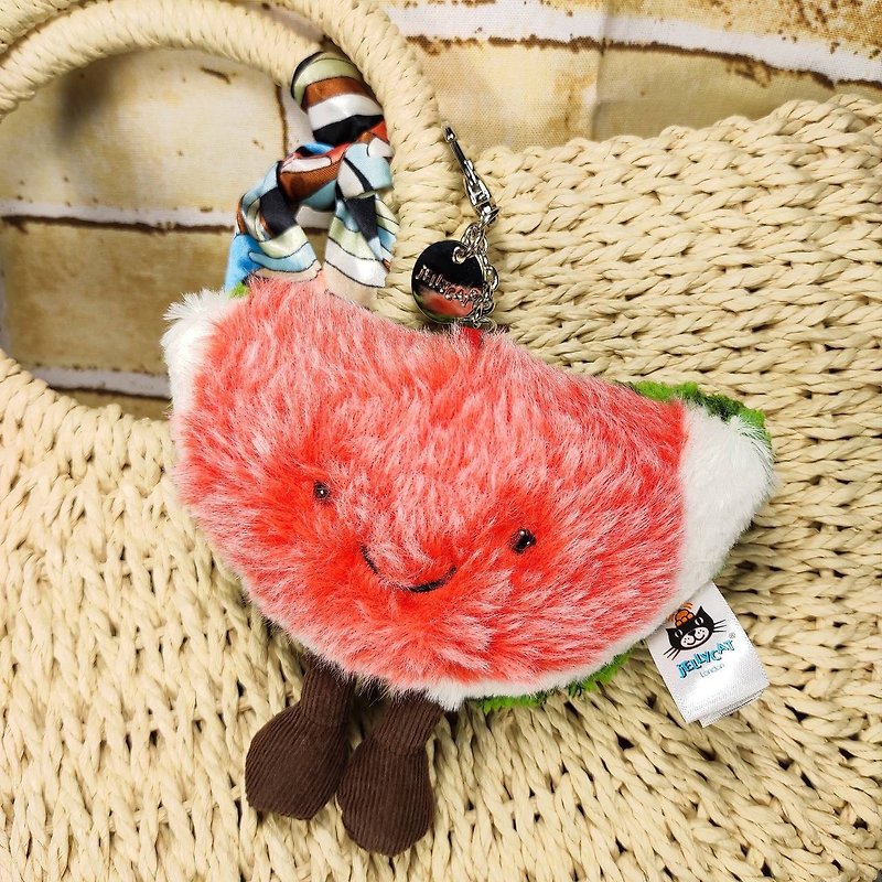 钥匙圈/吊饰 Amuseable Watermelon 西瓜娃娃 约8cm - 吊饰 - 聚酯纤维 白色
