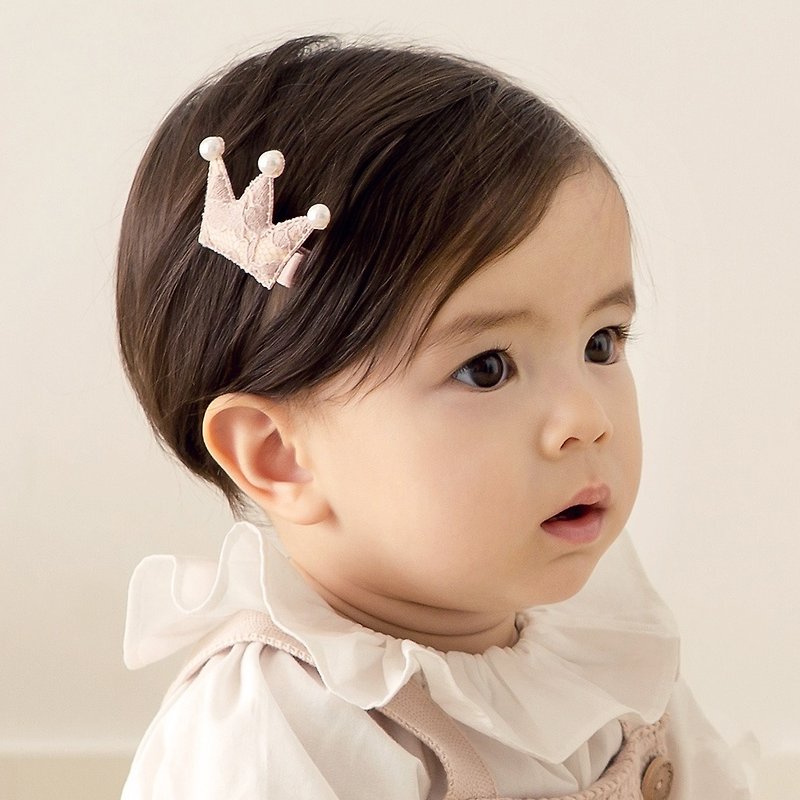 Happy Prince Bling Crown小皇冠女婴童发夹 韩国制 - 婴儿饰品 - 聚酯纤维 粉红色