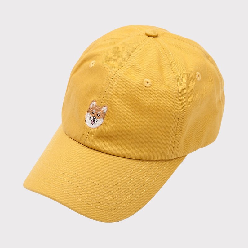 【P仔系列】绣花棒球帽 - 黄色 (AC101) - 帽子 - 棉．麻 黄色