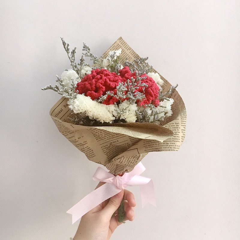 母亲节钩织康乃馨礼物 - 胸花/手腕花 - 其他材质 红色