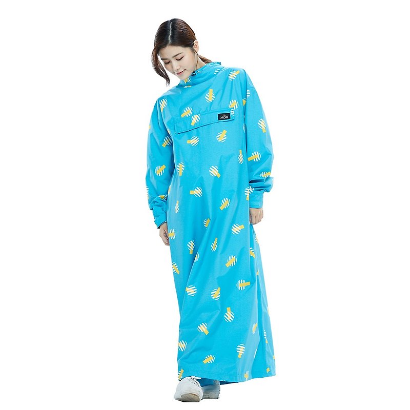 【MORR】2019新款印花色-PostPosi 环保反穿雨衣-夏日薄荷 - 雨伞/雨衣 - 聚酯纤维 蓝色