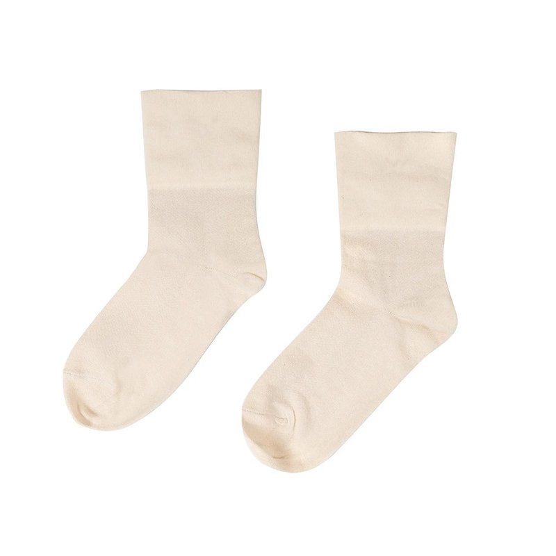 素色无痕袜(米白/卡其/拿铁) - 绅士袜 - 棉．麻 咖啡色
