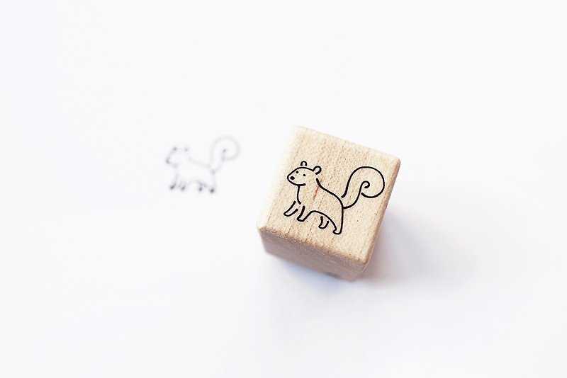 Maotu - 积木印章 (松鼠笔记) - 印章/印台 - 木头 