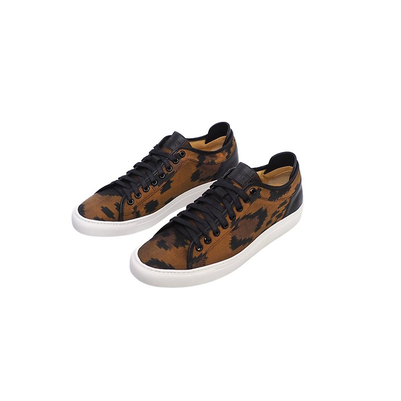 Courage Amber - Genuine Sheep Leather Sneaker/Silk Woven