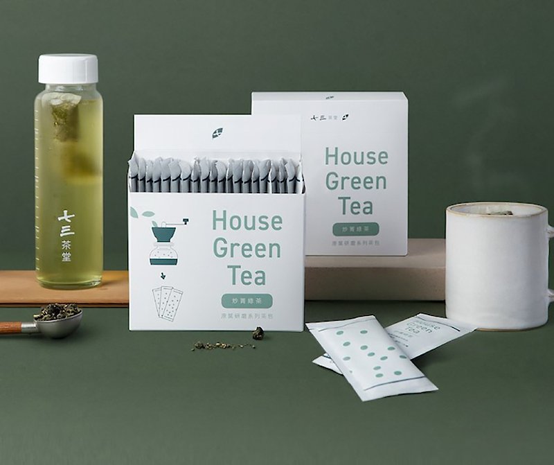 【原叶研磨系列】炒菁绿茶 House Green Tea-入门款茶包20入 - 茶 - 纸 白色