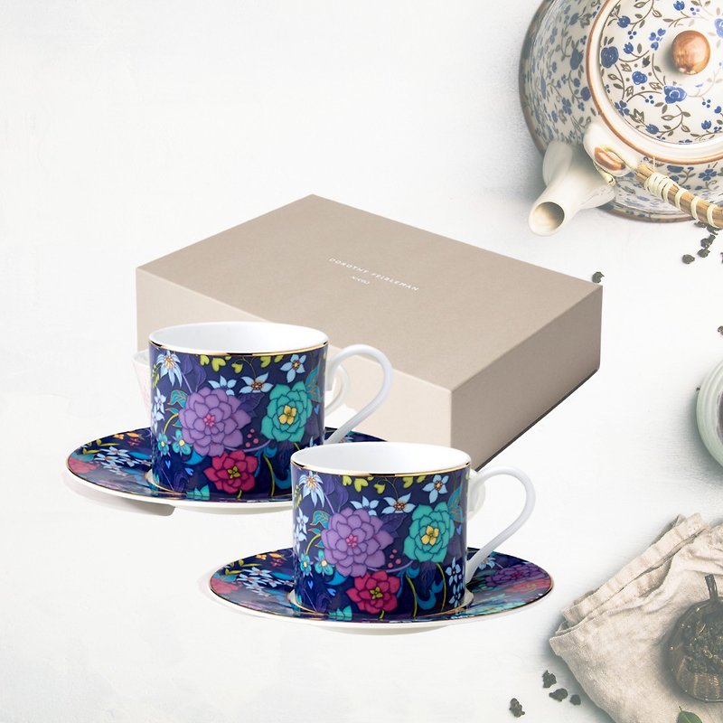 【礼物福袋】Nikko tabletop 花舞系列 日本制茶杯连底碟一对套装
